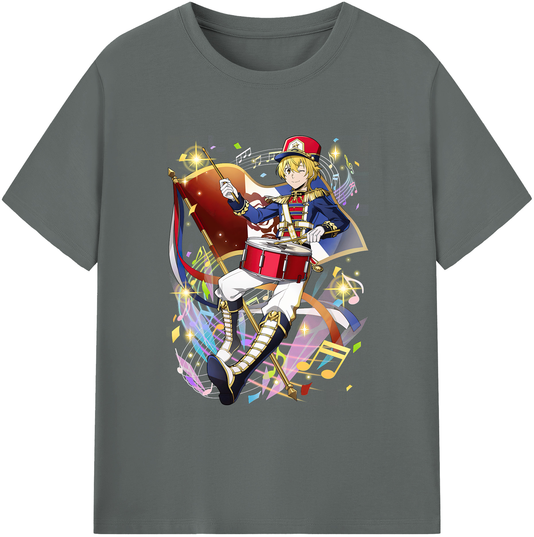 （画像用） 文豪ストレイドッグス Bungo Stray Dogs 綿100％ メンズ半袖Tシャツ｜肌触りやわらか＆通気性